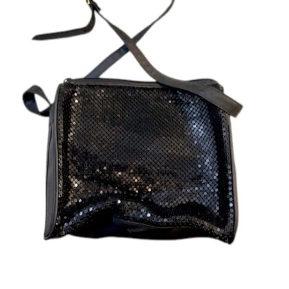 Whiting & Davis Black Mesh Shoulder Bag Evening Purse EUC